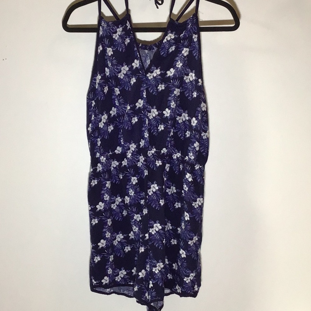 Cynthia Rowley Blue Floral Romper